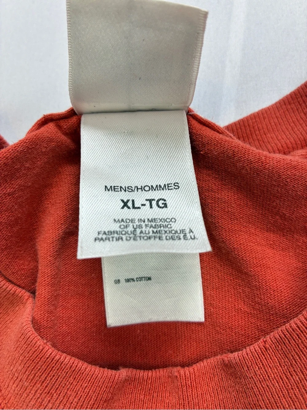 The North Face Red/Orange Short Sleeve Tee with Chest Stripe Graphic